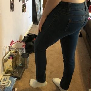 Dark wash skinny jeans